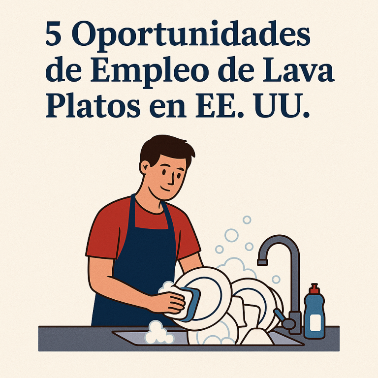 7 Oportunidades Reales de Empleo como Lava Platos en Estados Unidos que No Puedes Dejar Pasar